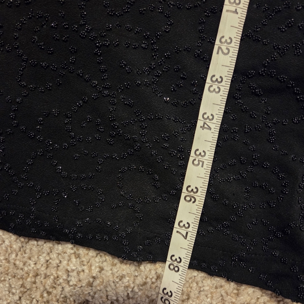 Vintage Cache Sequin Beaded Cocktail Black Dress Women's Small Y2k 90s - Picture 7 of 8
